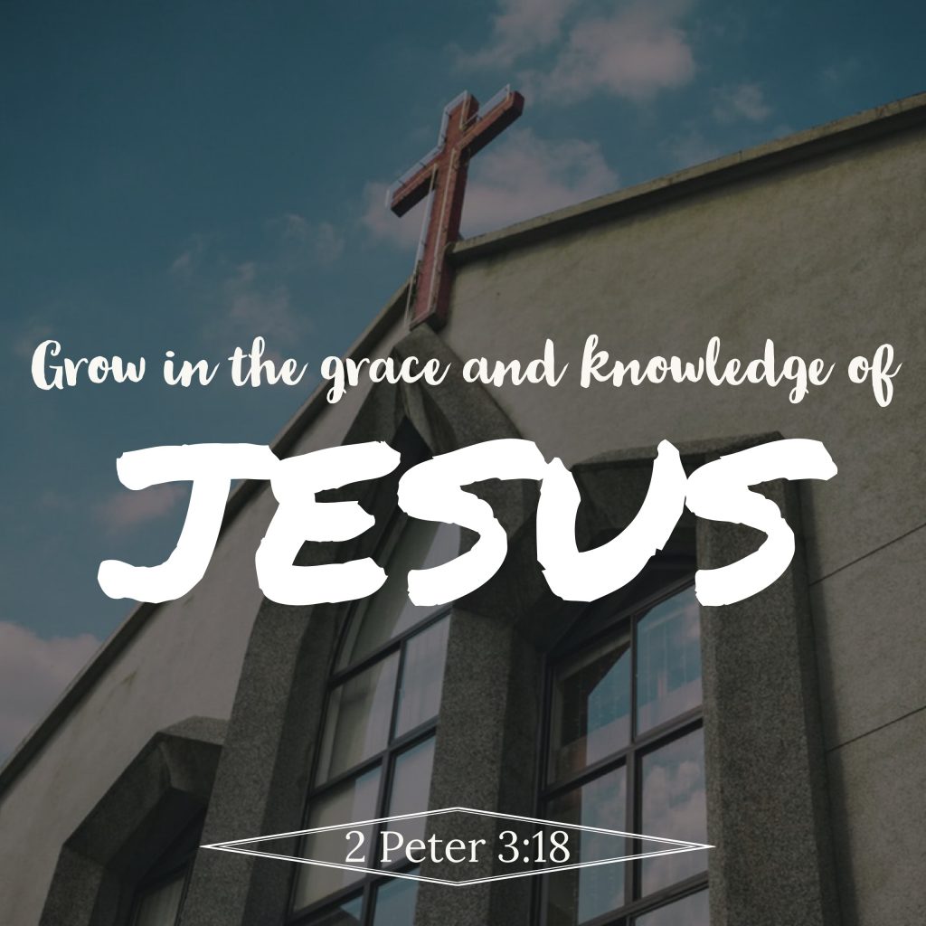 "But grow in the grace and knowledge of our Lord and Savior Jesus Christ. To him be the glory both now and to the day of eternity. Amen," (2 Peter 3:18, ESV).